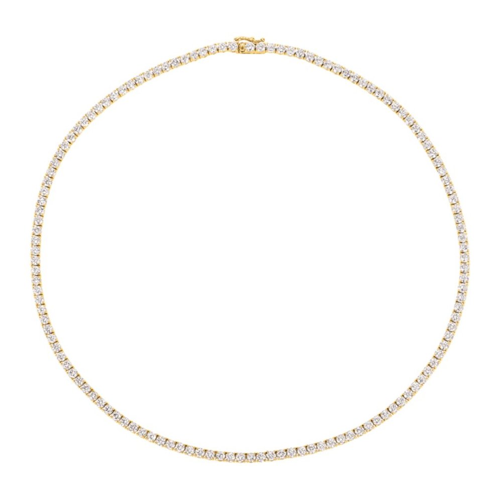 3.00 Carat Diamond Necklace G SI 14K Yellow Gold